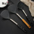 Factory Direct Sales 304 Stainless Steel Silicone Spatula Soup Spoon Wooden Handle Cooking Ladel Non-Stick Pan Gift Kitchenware Set