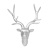 High quality new resin deer head wall decoration pure color 