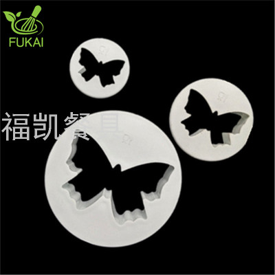 Plastic 3pcs DIY Baking Cake Mould Butterfly Fondant Cake Tools And Accessories Antony Cutters Plungers