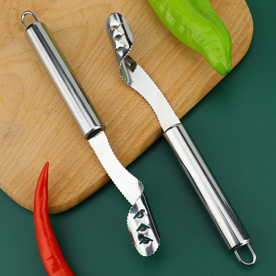 430 Stainless Steel Pepper Core Removed Household Tiger Skin Pepper Seed Remover Tomato Tomato Corer Tool