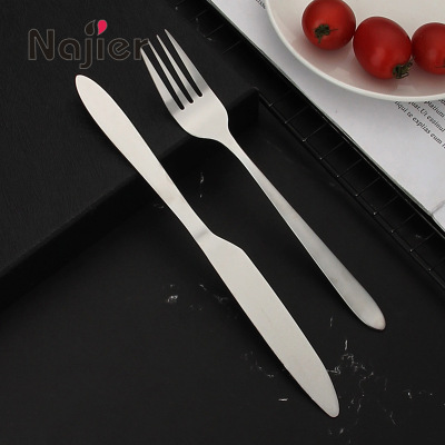 Factory Supplier Stainless Steel Tableware Western Food Knife And Fork Two-Piece Set Steak Knife And Fork Set Laser Logo