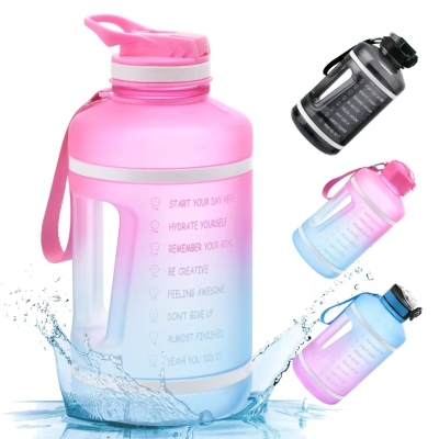 Large Capacity Sports Straw Kettle Large Space Bottle Men's Mesh Red Outdoor Water Bottle Ton Bucket