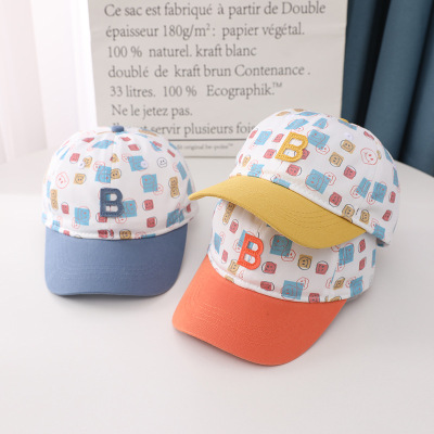 Children's Hat Spring and Autumn Peaked Cap Boys Sun Hat Girls Western Style All-Matching Baseball Cap Baby Duckbill Cap