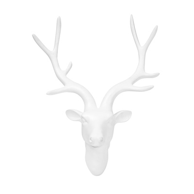 High quality new resin deer head wall decoration pure color 