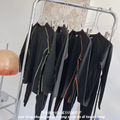 High-End Mens Heat Storage Light Warm Basic Set Men‘s round Neck Bottoming Autumn Clothes Long Johns Contrast Color Sports Thermal Set 