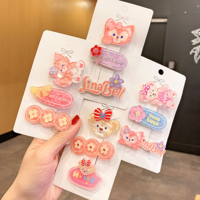 Barrettes Female Cute Super Cute Ling Na Bei Er Hair Clip Headdress Girl Cartoon StellaLou Sweet Bang Clip