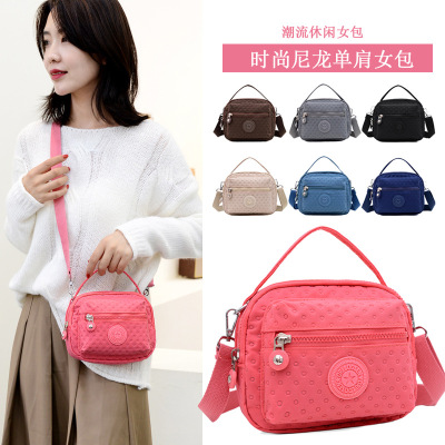 Foreign Trade Wholesale Nylon Women's Shoulder Bag Trendy Casual Hand Holding Crossbody Bag Oxford Cloth Messenger Bag One Piece Dropshipping