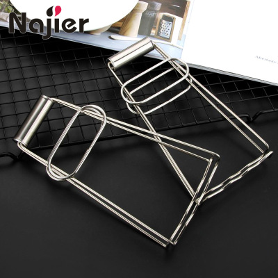 Factory Direct Sales Stainless Steel Anti-Scald Plate Clamp Bowl Holder Dish-Grabbing Device Kitchen Gadgets