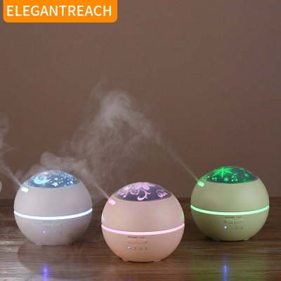Household Bedroom Noiseless Portable Air Hydrating USB Light and Shadow Aroma Diffuser Mini Office Desk Surface Panel Humidifier