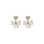 925 Silver Needle Heart Temperamental Stud Earrings Female Sweet Ins Online Influencer Jewelry Exquisite Japanese and Korean Petals Rhinestone Earrings