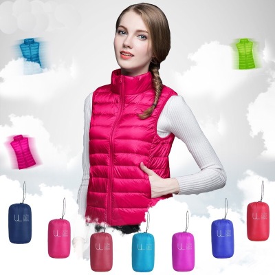 2021 New down Vest Women's Short Lightweight down Vest off-Season Middle-Aged and Elderly Wear down Jacket Waistcoat