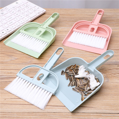 Mini Desktop Brush Cleaning Brush Keyboard Brush Desktop Brush Two-Piece Set with Dustpan Small Broom Suit