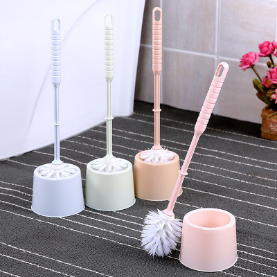 Home Daily Creative Bathroom Thickened Plastic Tape Base Toilet Brush Set Toilet Cleaning Brush Toilet Cleaning Brush