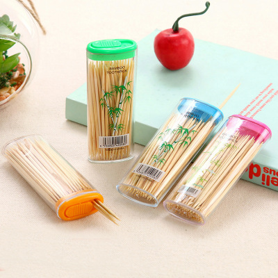 Lighter-Shaped Bamboo Toothpick Portable Bamboo Stick for Travel Wholesale Stall Supply