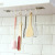 Nail-Free Seamless Sticky Hook Bathroom Towel Rack Hook behind the Door Punch-Free 6 Multi Hook Kitchen Six-Piece Row Hook