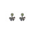 925 Silver Stud Rhinestone-Encrusted Flower Bow Tie Earrings Women's Korean Dongdaemun Fashion Minimalist Design Earrings Earrings