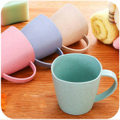 Creative Korean Children's Plastic Cup Couple Mouthwash Cup Tooth Mug Imitation Wheat Straw Teeth Brushing Cup Cup