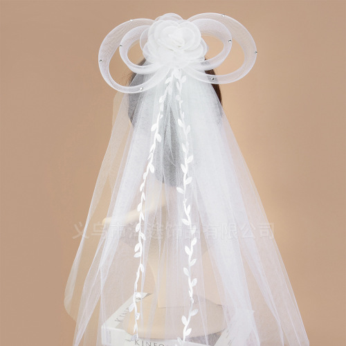 korean bridal wedding veil 2021 mesh flower super fairy online photography mori veil holiday manufacturer