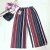 Summer New Middle-Aged Women's Clothing Culottes Leggings Wholesale Beauty Stripe Wide Leg Pants Factory Wholesale Cheap Stall