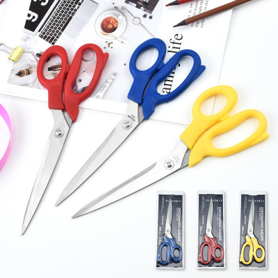 Factory Wholesale Stainless Steel Household Office Affairs Scissors Long Blade Multifunctional Paper Cutting Tailor Manual Scissor
