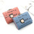  New Creative Letters Cat Metal Solid Color Multiple Card Slots Three Fold Coin Pocket Clip Bag Trendy Women's Bags