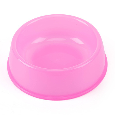 Factory Direct Sales Candy Color Plastic Pet Bowl Puppy Cat Basin Tableware Large Pet Dog Basin 0026 Transparent