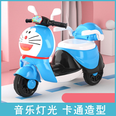Xiaomulan Electric Motorcycle Male And Female Baby Rechargeable Electric Car New Doraemon Small Motorcycle Tricycle