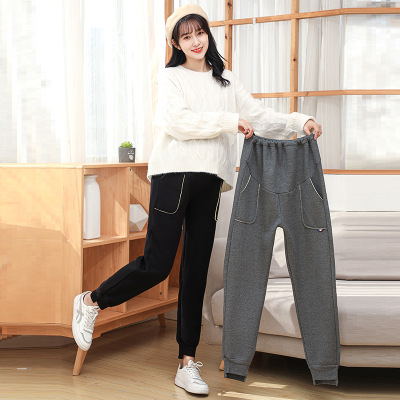 Maternity Pants Fall and Winter Outer Wear Fashionable Winter Clothes Leggings Casual Winter Thickened Velvet Padded Cotton Pants Belly Support plus Size Pants