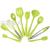 Wholesale 10pcs Utensil Set Silicone Kitchen Supplies Colorful Utensils Sets Baking Accessories With White Box