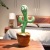 Tiktok's Same Cross-Border Dancing Cactus Sand Carving Twisted Electric Plush Toys Learn to Speak and Sing