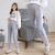 Maternity Leggings Spring and Autumn Outerwear Casual Sports Pants Ankle-Tied Harem Light Gray Trousers