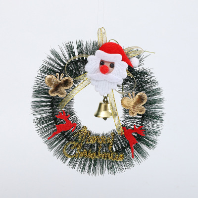 Christmas Wreath Plastic Decorative Pendant Christmas Creative Decorations Christmas Romantic Upscale Pine Needle Wreath