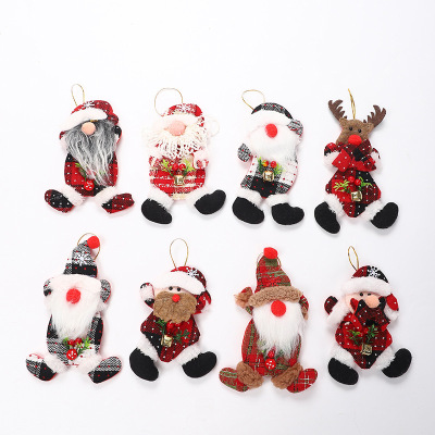 Creative Cartoon Cloth Decoration Plush Santa Doll Doll Pendant Christmas Event Decorations Wholesale