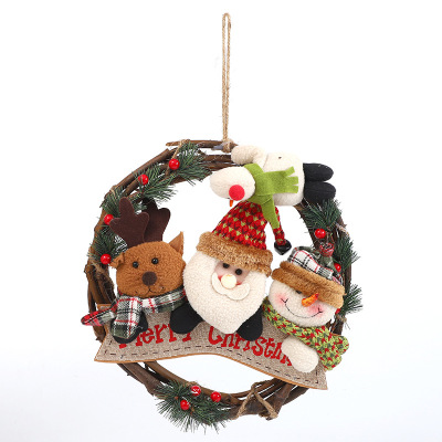 Christmas Small Gift Decoration Scene Atmosphere Layout Wall Creative Pendants Timbo Garland Pendant Christmas Welcome Board