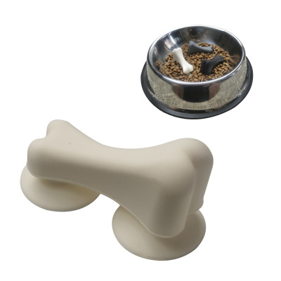 Pet Bowl Accessories Slow Feeding Bowl Bone Sucker Anti-Choke Spiral Slow Speed Feeder Pet Slow Feeding Bowl Coasters Anti-Obesity