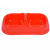 New Pet Square Pp Small Double Bowl Candy Color Dog/Cat Bowl Dogs and Cats Pet Supplies Wholesale One Generation