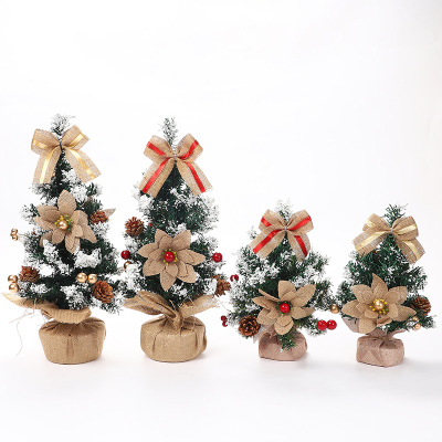 Mini Christmas Tree Christmas Decorations Desktop Christmas Ornament PVC Small Christmas Tree Home Decoration Wholesale