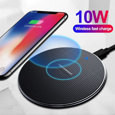 Factory Direct Sales Aluminum Alloy K8 Wireless Fast Charge 10W KC Certified Wireless Charger Desktop Phone Charging Base
