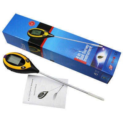 New 4 in 1 Electronic Soil Tester Soil PH Tester Illuminometer Temperature and Humidity Detector