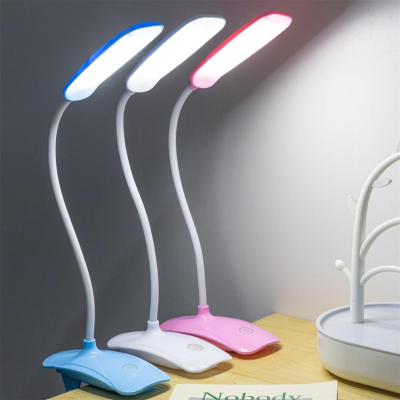 LED Multi-Functional Table Lamp with Clamp Eye Protection Learning Student Dormitory Rechargeable Bedroom Room Clip Can Stand Fashion