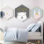 Children's Room Animal Pattern Bedroom Background Wall Hexagonal Decorative Painting Home Living Room Children's Fun Warm Wall Painting