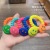 Phone Line Hair Ring Korean Students Summer Hair Accessories Hair Rope Candy Color Smiley Face Rubber Band Fairy Style Hair Accessories Children's Bracelet
