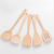 Factory Direct Sales Cooking Spoon and Shovel Long Handle Beech Non-Stick Pan Special Spatula Set Unpainted Wooden Spatula Kitchen Supplies