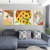 Hand Painted Style Sunflower Flower Pattern Oil Painting Canvas Painting Living Room and Hotel Triptych Decorative Wall Painting Mural