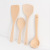 Factory Direct Sales Cooking Spoon and Shovel Long Handle Beech Non-Stick Pan Special Spatula Set Unpainted Wooden Spatula Kitchen Supplies