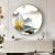 Living Room Light Luxury Chinese round Ink Painting Landscape Pattern Decorative Painting Hotel Study Wall Painting Mural Crystal Porcelain Painting