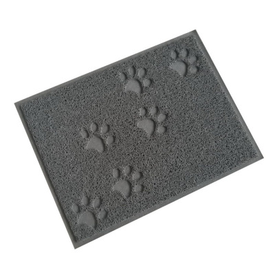 Supply Small Cute Paw Print Pet Pad PVC Cat Litter Mat Pet Placemat Eating Mat Toilet Mat