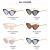 2022 New Women's Fashion Cat Eye Sunglasses Metal Full-Frame Elegant Personality Patty Dance Sunglasses Women's Fashion