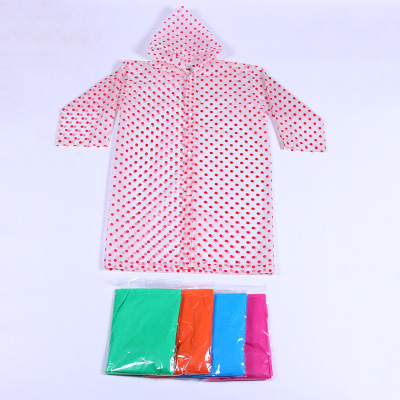 Korean Style Polka Dot Fashion Outdoor Hiking Raincoat Adult Fashion Soft Raincoat Poncho Factory Direct Sales