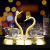 Heart Crystal Swan Car Perfume Holder High-End Creative Decorations Decoration Metal Base Crystal Swan